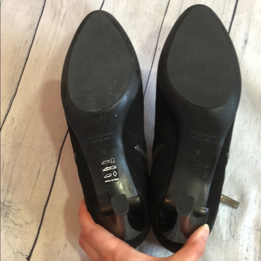 Aquatalia Dona Suede Heeled Kitten Ankle Booties - Picture 11 of 13